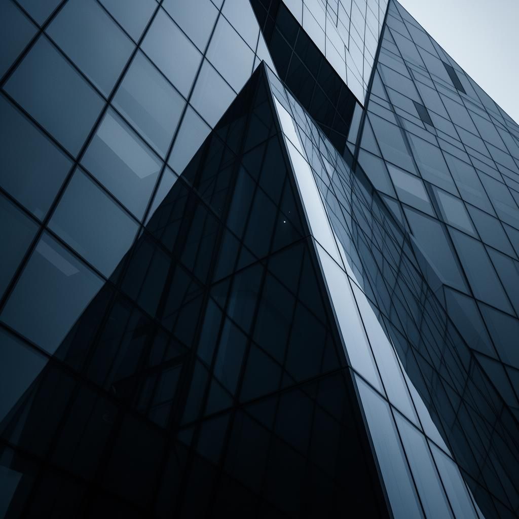 Abstract architectural glass building